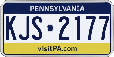 PA license plate KJS2177