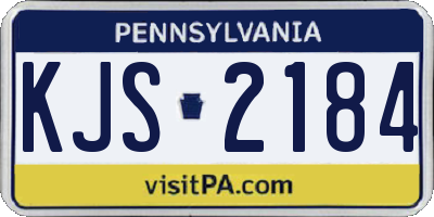 PA license plate KJS2184