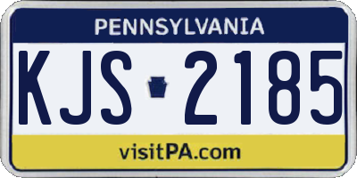 PA license plate KJS2185
