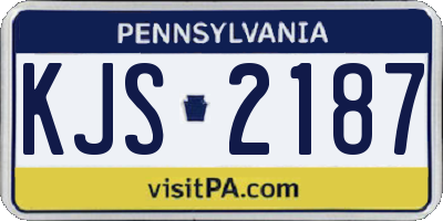 PA license plate KJS2187