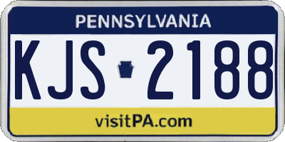 PA license plate KJS2188