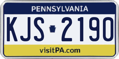 PA license plate KJS2190