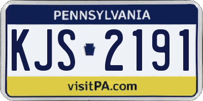 PA license plate KJS2191