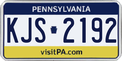 PA license plate KJS2192