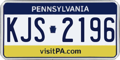 PA license plate KJS2196