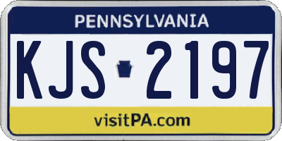 PA license plate KJS2197