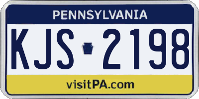 PA license plate KJS2198