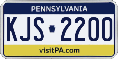 PA license plate KJS2200