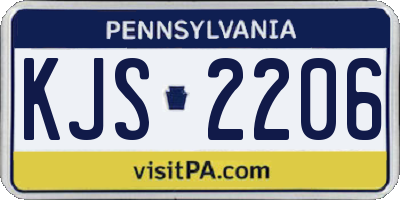 PA license plate KJS2206