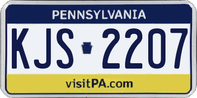 PA license plate KJS2207