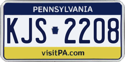PA license plate KJS2208