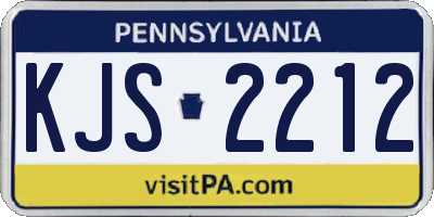 PA license plate KJS2212