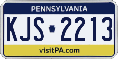 PA license plate KJS2213