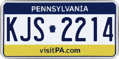 PA license plate KJS2214