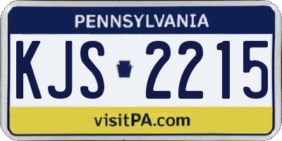 PA license plate KJS2215