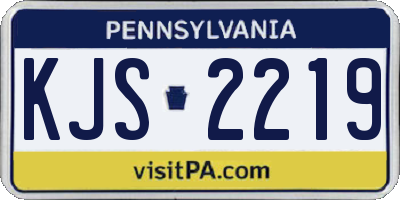 PA license plate KJS2219