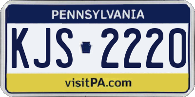 PA license plate KJS2220