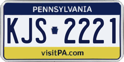 PA license plate KJS2221