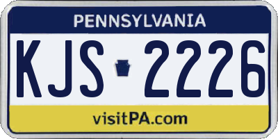 PA license plate KJS2226