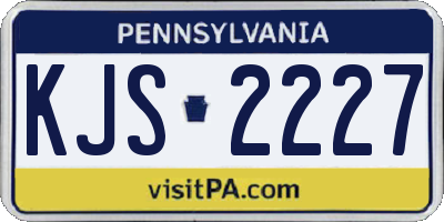 PA license plate KJS2227