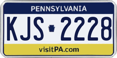 PA license plate KJS2228