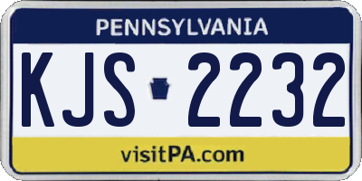 PA license plate KJS2232