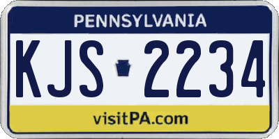PA license plate KJS2234