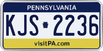 PA license plate KJS2236