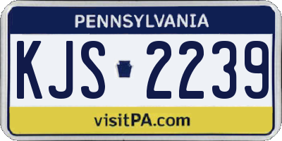 PA license plate KJS2239