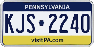 PA license plate KJS2240