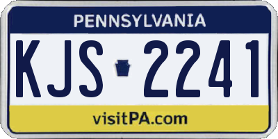 PA license plate KJS2241