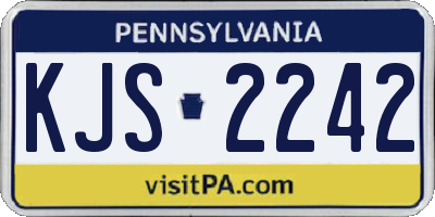 PA license plate KJS2242