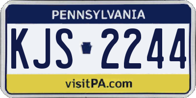 PA license plate KJS2244