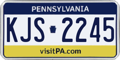 PA license plate KJS2245