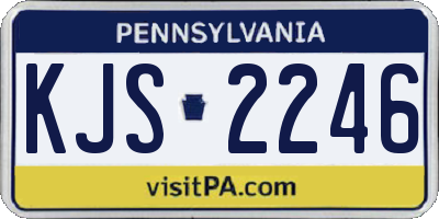 PA license plate KJS2246