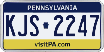 PA license plate KJS2247