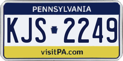 PA license plate KJS2249
