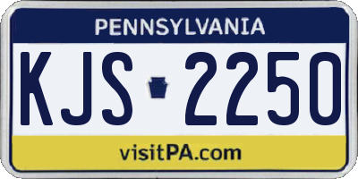 PA license plate KJS2250