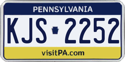 PA license plate KJS2252