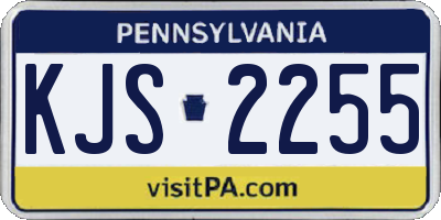 PA license plate KJS2255