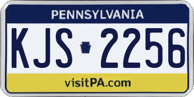 PA license plate KJS2256