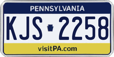 PA license plate KJS2258