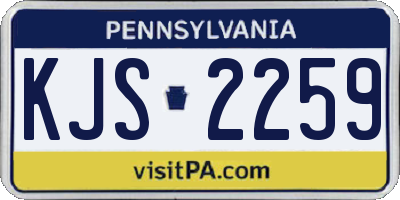 PA license plate KJS2259