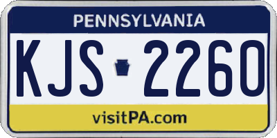 PA license plate KJS2260