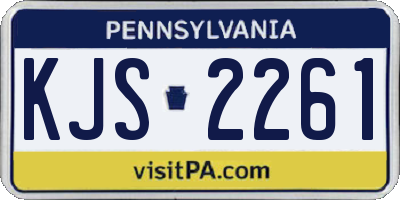 PA license plate KJS2261