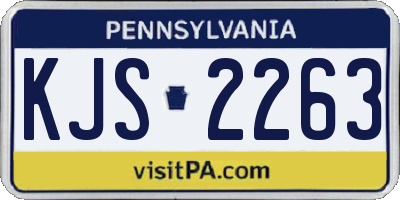 PA license plate KJS2263
