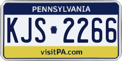 PA license plate KJS2266