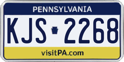 PA license plate KJS2268