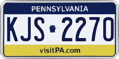 PA license plate KJS2270