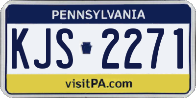 PA license plate KJS2271